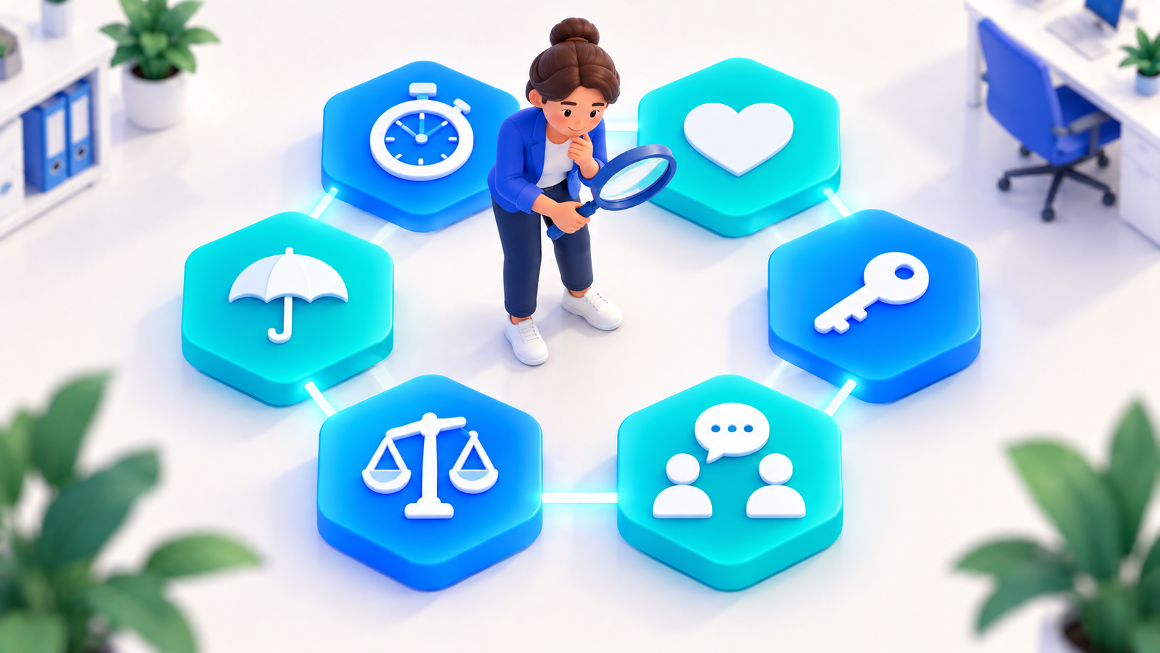 Les 6 facteurs Gollac des risques psychosociaux représentés sous forme de tableau de bord