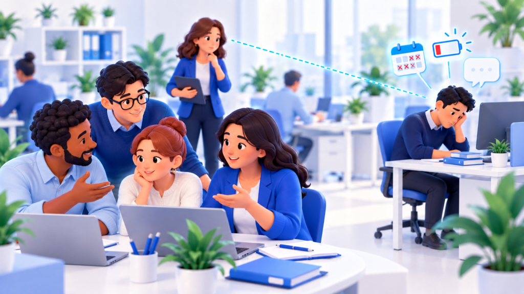 Signaux faibles RPS : les 10 alertes essentielles qu'un manager doit repérer 2 Signaux faibles RPS : un manager remarque un collaborateur isolé dans son équipe